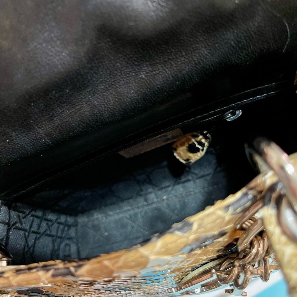 Dior Python Leopard Print Mini Lady Dior Bag - Picture 12 of 16
